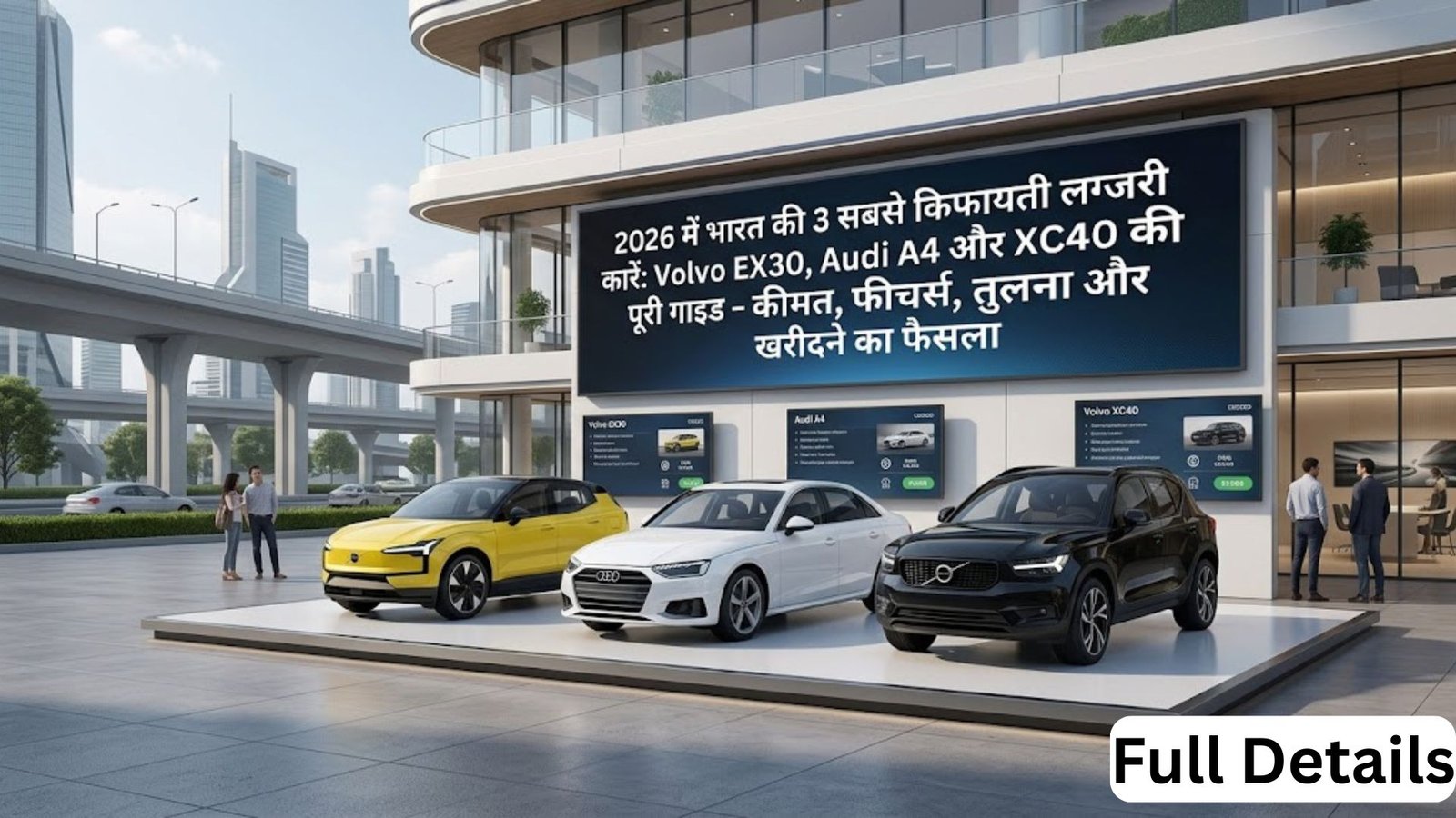 3 Most Affordable Luxury Cars in India in 2026: Complete Guide to Volvo EX30, Audi A4 & XC40 – Price, Features, Comparison & Buying Decision