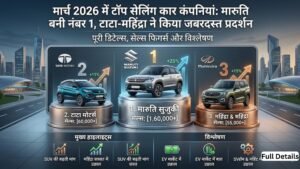 Top Selling Car Companies in March 2026: Maruti Remains No. 1, Tata-Mahindra Perform Strongly – Complete Details, Sales Figures & Analysis